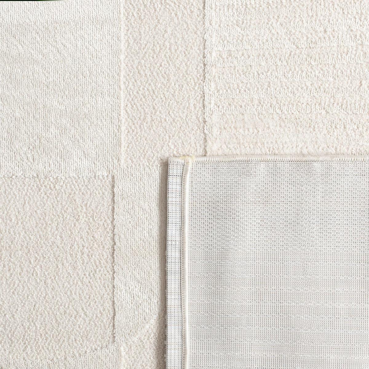 KURZFLORTEPPICH, mit Struktur, aus Polyester, Florhöhe 10 mm, Creme, 120 x 170 cm - Beige, Textil (170/120cm) - KADIMA DESIGN