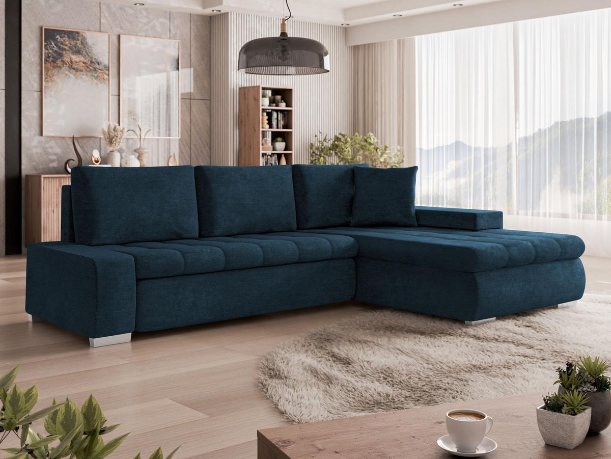 ECKSOFA Orkan Mini - Blau, Holz/Textil (265/185cm) - MIRJAN24