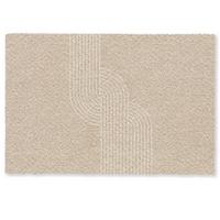 FUSSMATTE Parallele Linien - Leichte Textur - Beige Türmatte 90x60 cm - Beige, Kunststoff (90/0.4cm) - MuchoWow