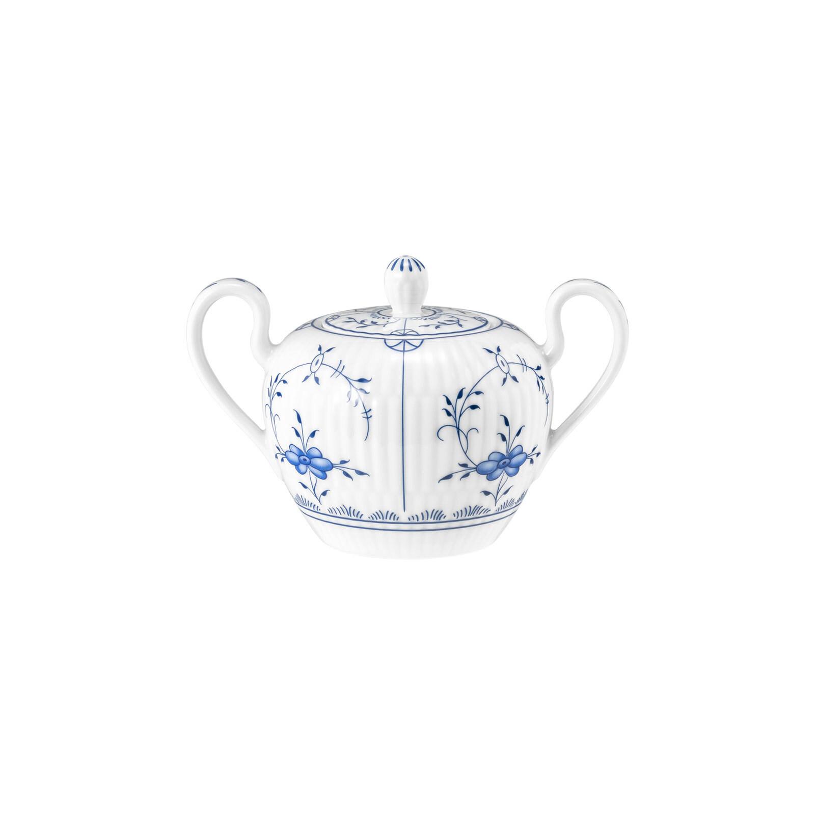 ZUCKERDOSE MIT GRIFFEN Amina Strohblume blau-weiß 230 ml - Blau/Weiß, Keramik (8.6/7.9cm) - Seltmann Weiden