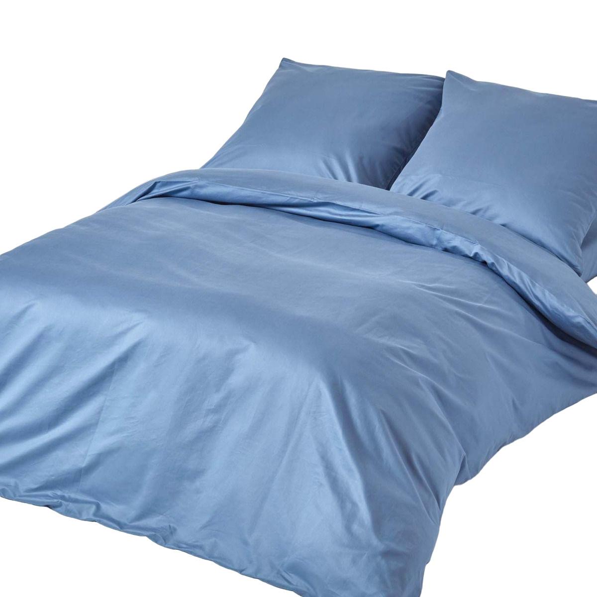 BETTWÄSCHE Premium, Ägyptische Baumwolle, Fadendichte 1000 - Blau, Textil (150/200cm) - Homescapes