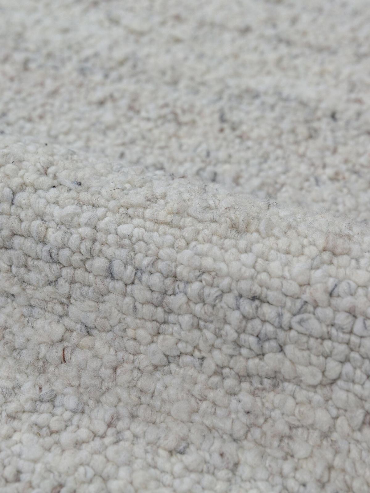 KURZFLORTEPPICH handgewebt GLAVEN, Bouclé-Struktur, Hellgrau, 120 x 170 cm - Grau, Textil (120/170cm) - KADIMA DESIGN