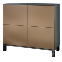 KOMMODE Rova Bronze Optik - Bronzefarben, Holzwerkstoff (92.5/84.5/35cm) - Vladon