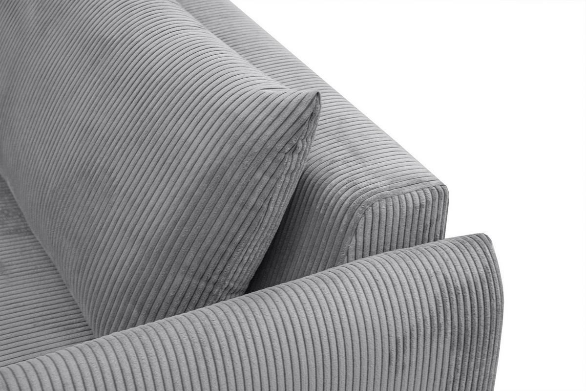 ECKSOFA TAUER 5-Sitzer, hellgrau - Hellgrau/Schwarz, Holzwerkstoff/Kunststoff (292/174cm) - Wozimo
