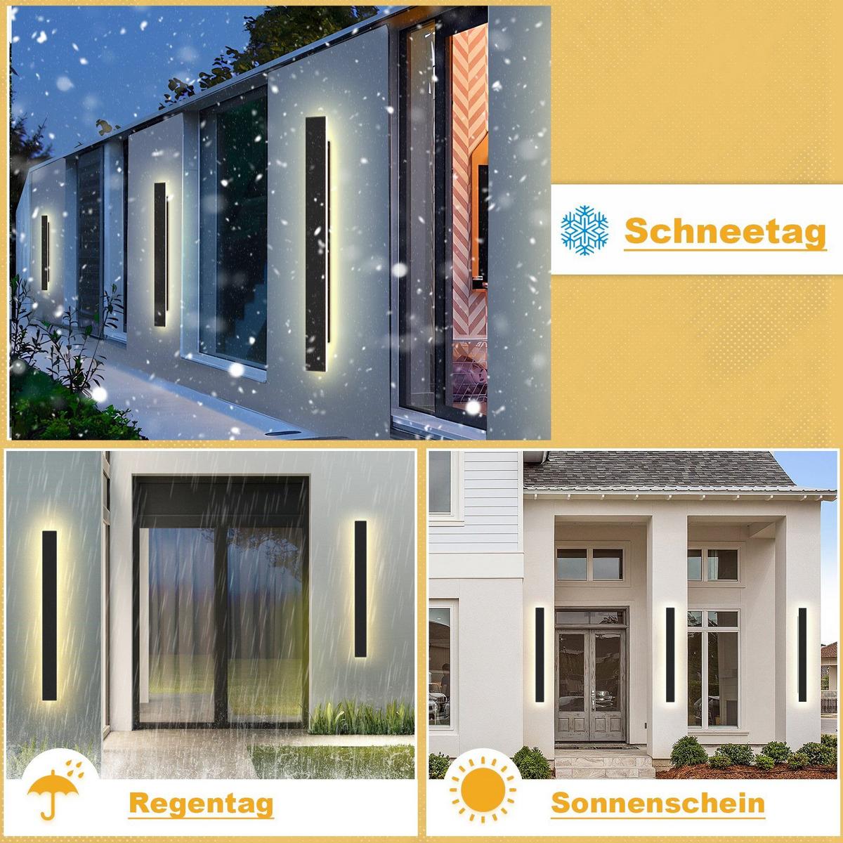 LED WANDLEUCHTE Christine - Schwarz, Metall (8/4/100cm) - Nettlife