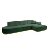 ECKSOFA Ottomane Rechts IREA-L2-v2 - 327x165x80 cm Grün - Currygelb, Holzwerkstoff/Textil (327/165cm) - ALTDECOR