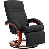 RELAXSESSEL Polyester Eukalyptusholz Schwarz - Schwarz, Holz/Textil (68/100/86cm) - HOMCOM