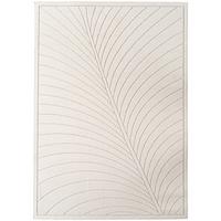 TEPPICH Outdoor, Fußbodenheizung-geeignet, mit Blattmotiv, aus Polypropylen, ENGADIN in Creme, 120 x 170 cm - Beige, Textil (120/170cm) - KADIMA DESIGN