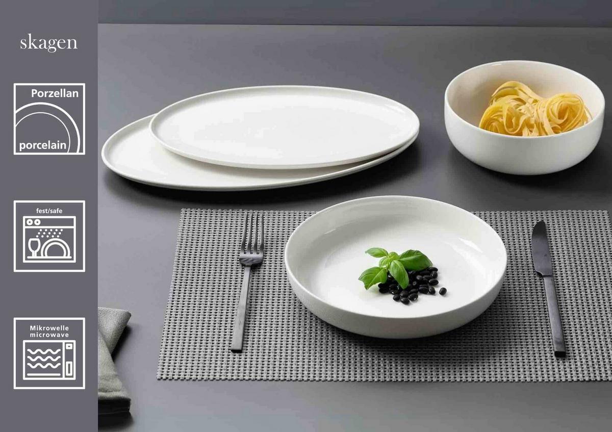 PASTATELLER Skagen weiß ø 21,5 cm 6er Set - Weiß, Keramik (21.5cm) - Ritzenhoff Breker