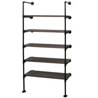 STANDREGAL Grau, Braun - Braun/Grau, Holz (80/165/28cm) - MCW