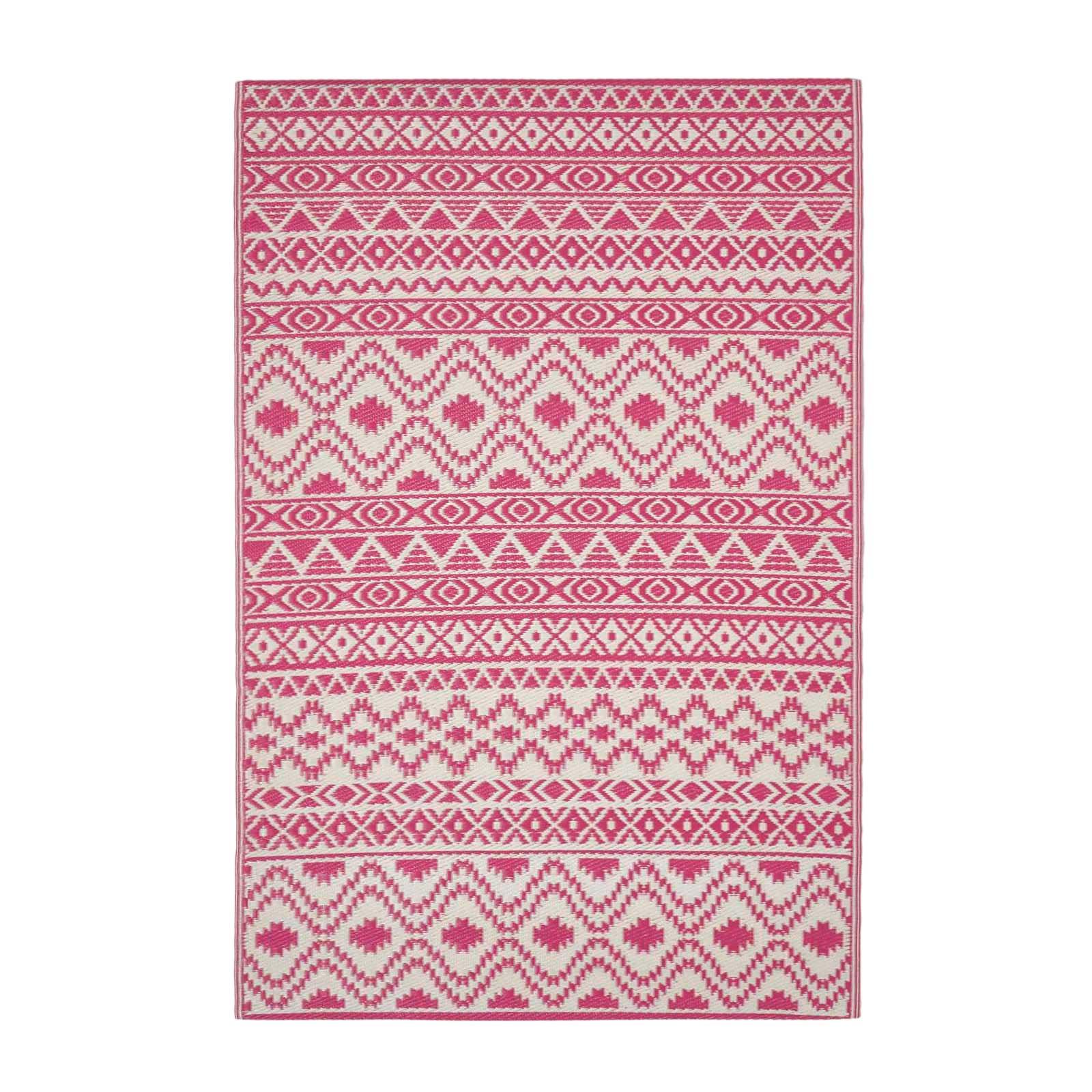 OUTDOORTEPPICH Tia, Ethno-Muster 240/300 cm - Pink, Kunststoff (240/300cm) - Homescapes