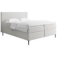 BOXBETT Alba Rise mit Bettkasten, Grau Chenille 180x200 cm – inkl. H4 Taschenfederkern Matratze & Foam Topper - Schwarz/Grau, Holz/Textil (180/200cm) - WFL GROUP