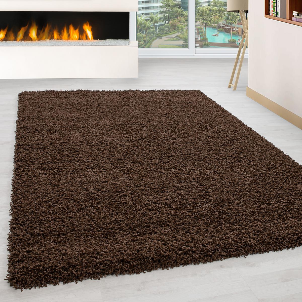 HOCHFLORTEPPICH RHEIN, einfarbig, Braun, 160 x 230 cm - Braun, Textil (230/160cm) - KADIMA DESIGN