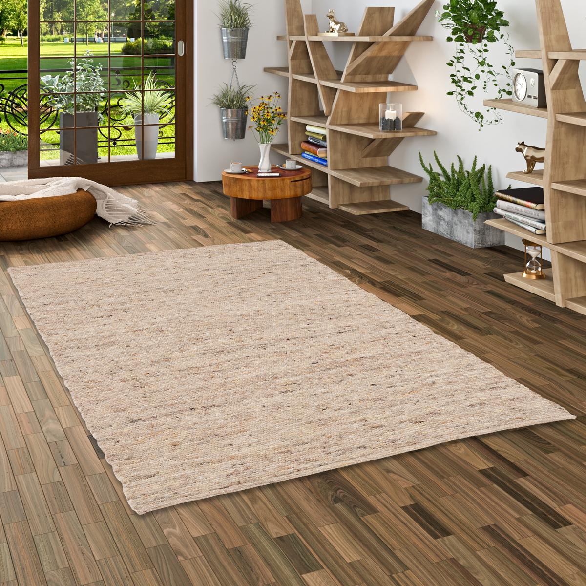 NATUR TEPPICH WOLLE ALASKA MELIERT - Naturfarben, Textil (70/240cm) - Pergamon