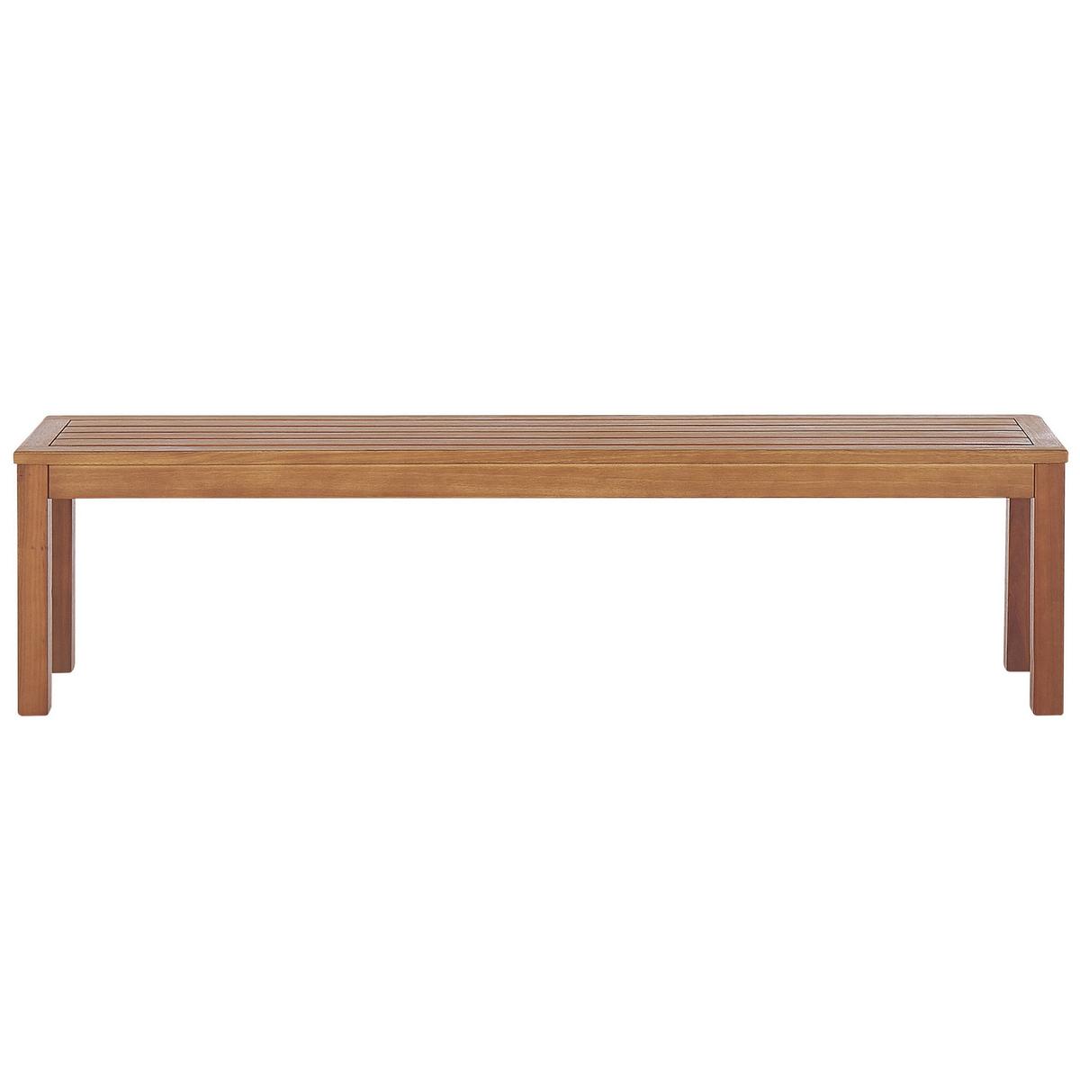 GARTENMÖBEL SET 6-Sitzer Eukalyptusholz hellbraun Monsano - Hellbraun, Holz - Beliani