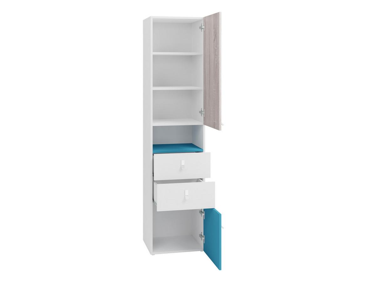 REGAL Planet 04 L / P - Blau/Eichefarben, Holzwerkstoff (45/190/40cm) - MIRJAN24