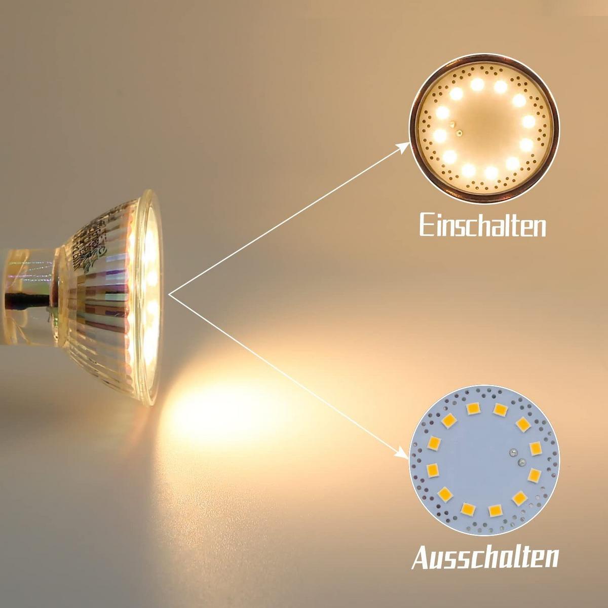 LED-LEUCHTMITTEL Aura II 5/5/5cm - Weiß, Glas (5/5cm) - Nettlife