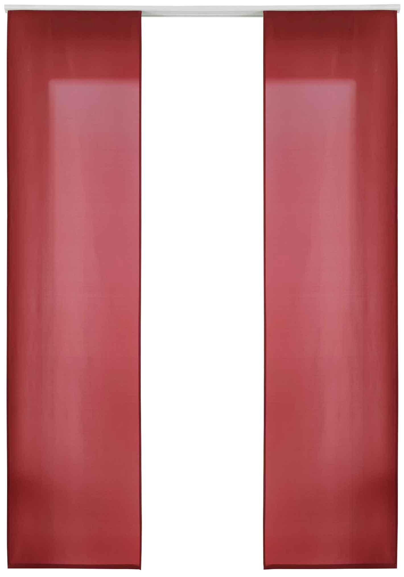VORHANG 2ER SET HxB 245x60 cm Bordeaux - Bordeaux, Textil (60/245cm) - Gardinenbox