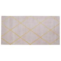 KURZFLOR-TEPPICH Atike 150/80 cm - Pink, Naturmaterialien (80/150cm) - Beliani