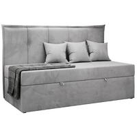 BOXBETT BANCO 90/200 Hellgrau Velvet hydrophob - H3 - Hellgrau, Holz/Textil (90/200cm) - MKS