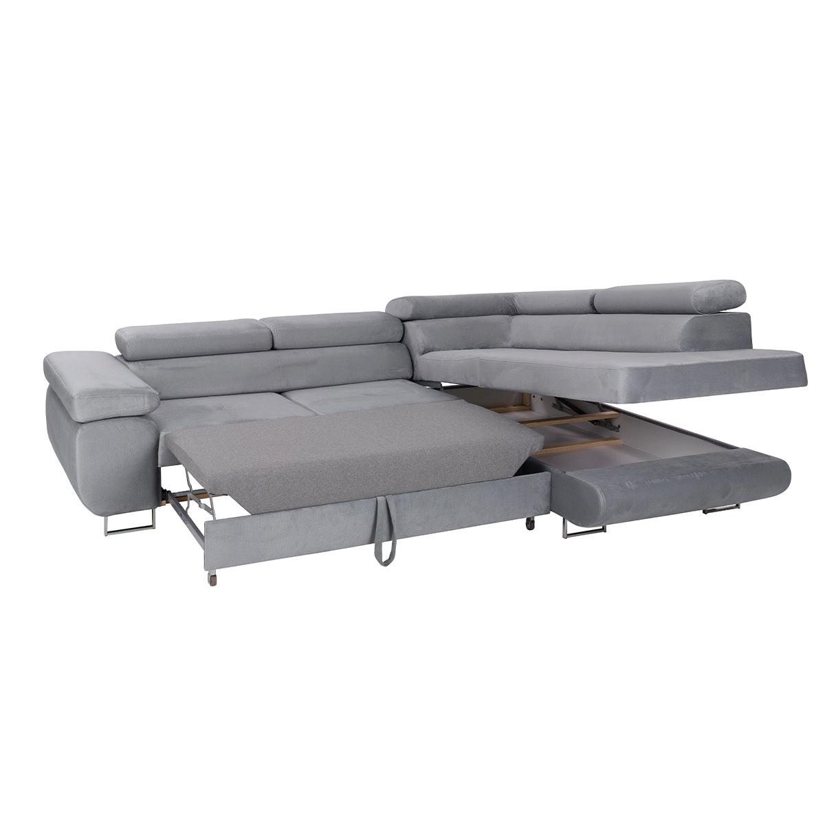 ECKSOFA Wilson 4 Sitzplätze Grau - Grau, Textil (271/201cm) - Petits-meubles