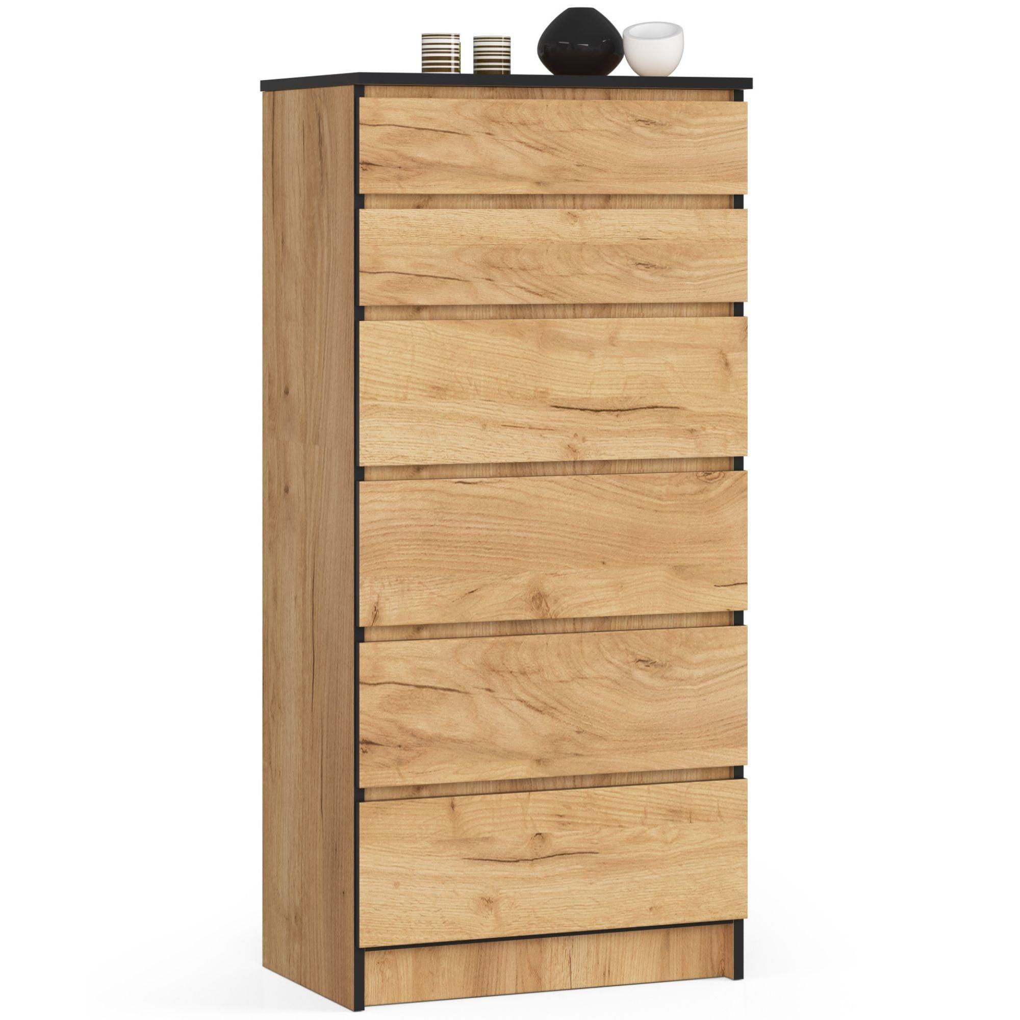 KOMMODE Eiche Craft 130/60/40 - Eiche San Remo, Holzwerkstoff (60/130/40cm) - RAUMHIRSCH FURNITURE