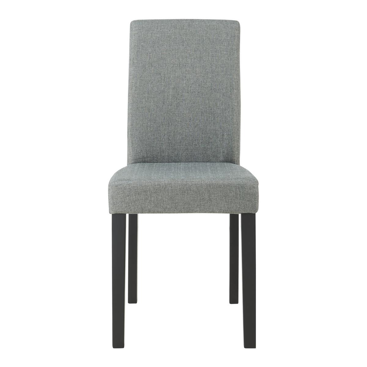 ESSZIMMERSTUHL-SET HAMBURG 6 TLG. - Hellgrau/Schwarz, Holz/Textil (43/89/54cm) - [en.casa]