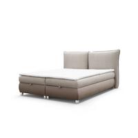 BOXBETT Valentin In Neve - Beige, Holzwerkstoff/Textil (180/200cm) - Fun Möbel