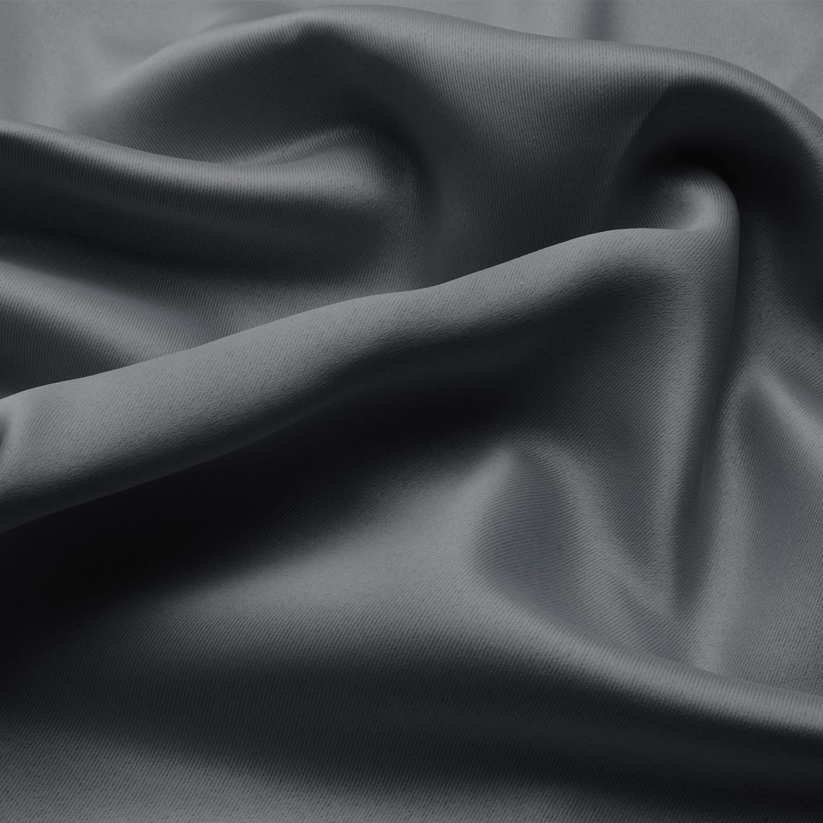 VORHANG Amelie BO mit Öse 140x245cm Anthrazit (2tlg) - Anthrazit, Textil (140/245/1cm) - Beautissu 
