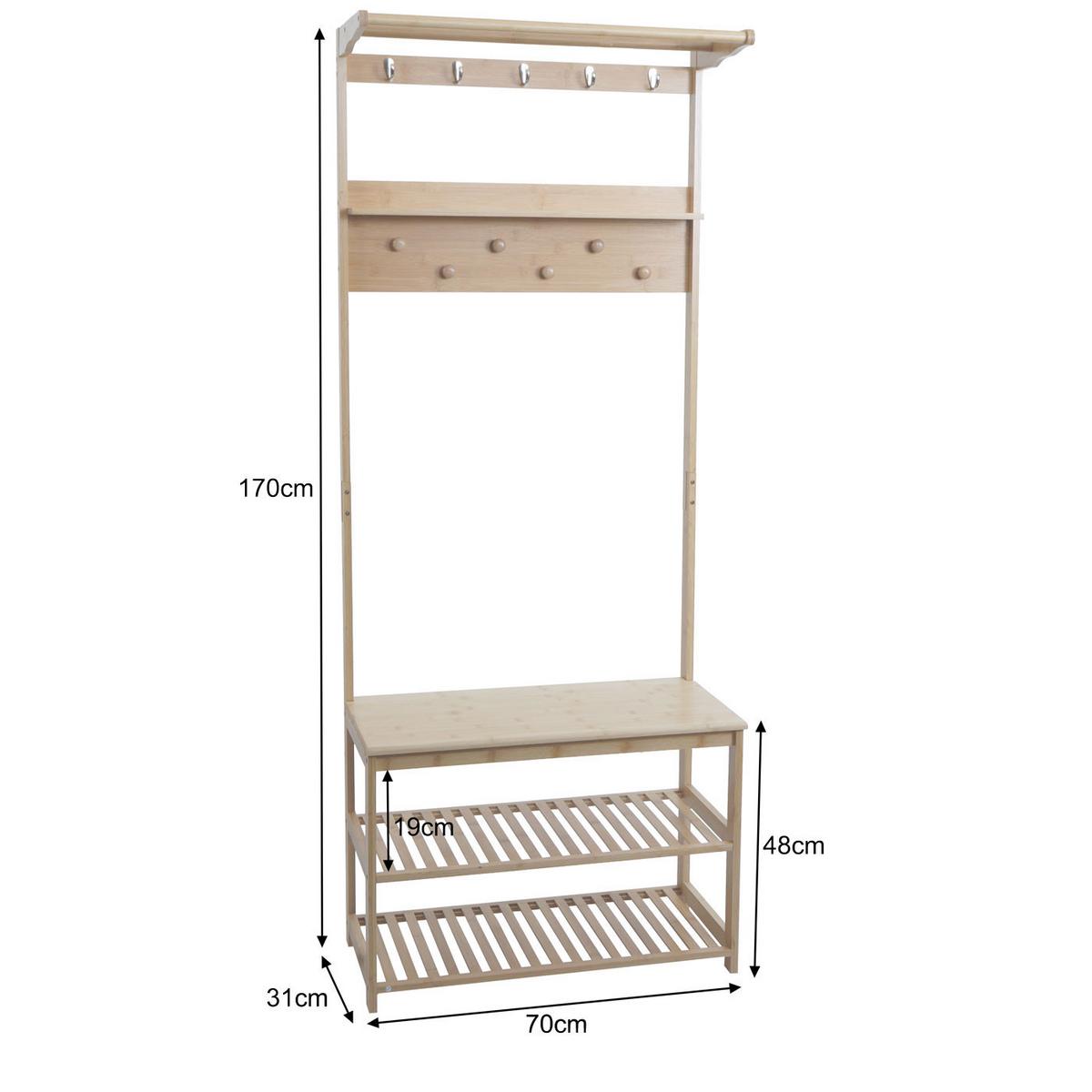 STANDGARDEROBE Braun - Braun, Holz (70/170/31cm) - MCW
