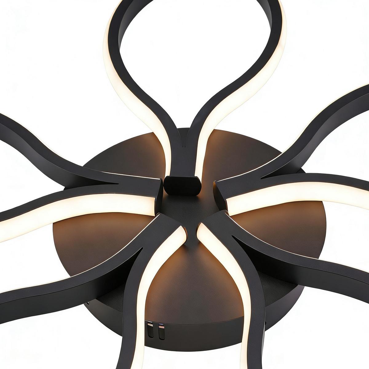 LED DECKENLEUCHTE Gelwynne 80/38/6 cm - Schwarz, Metall (80/38/6cm) - ZMH