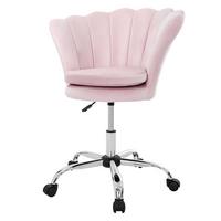 BÜROSTUHL Samt Hellrosa - Hellrosa, Metall (68/90/68cm) - ML-DESIGN