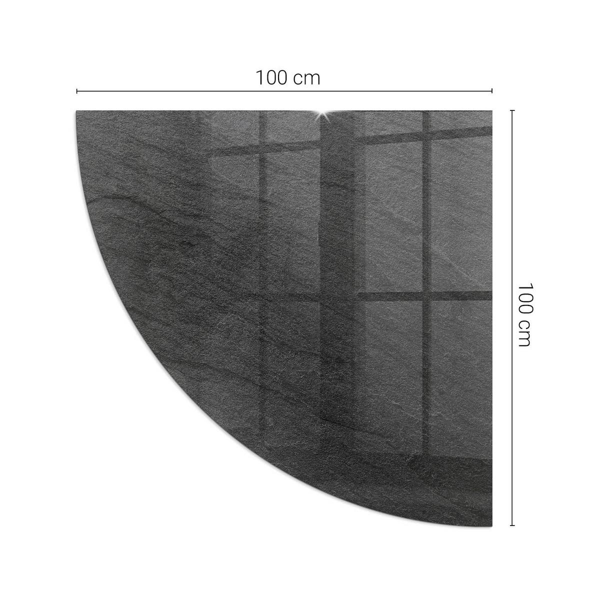 GLASPLATTE für Kamin 100x100 cm - Schwarz, Glas (100/100/0.4cm) - TULUP