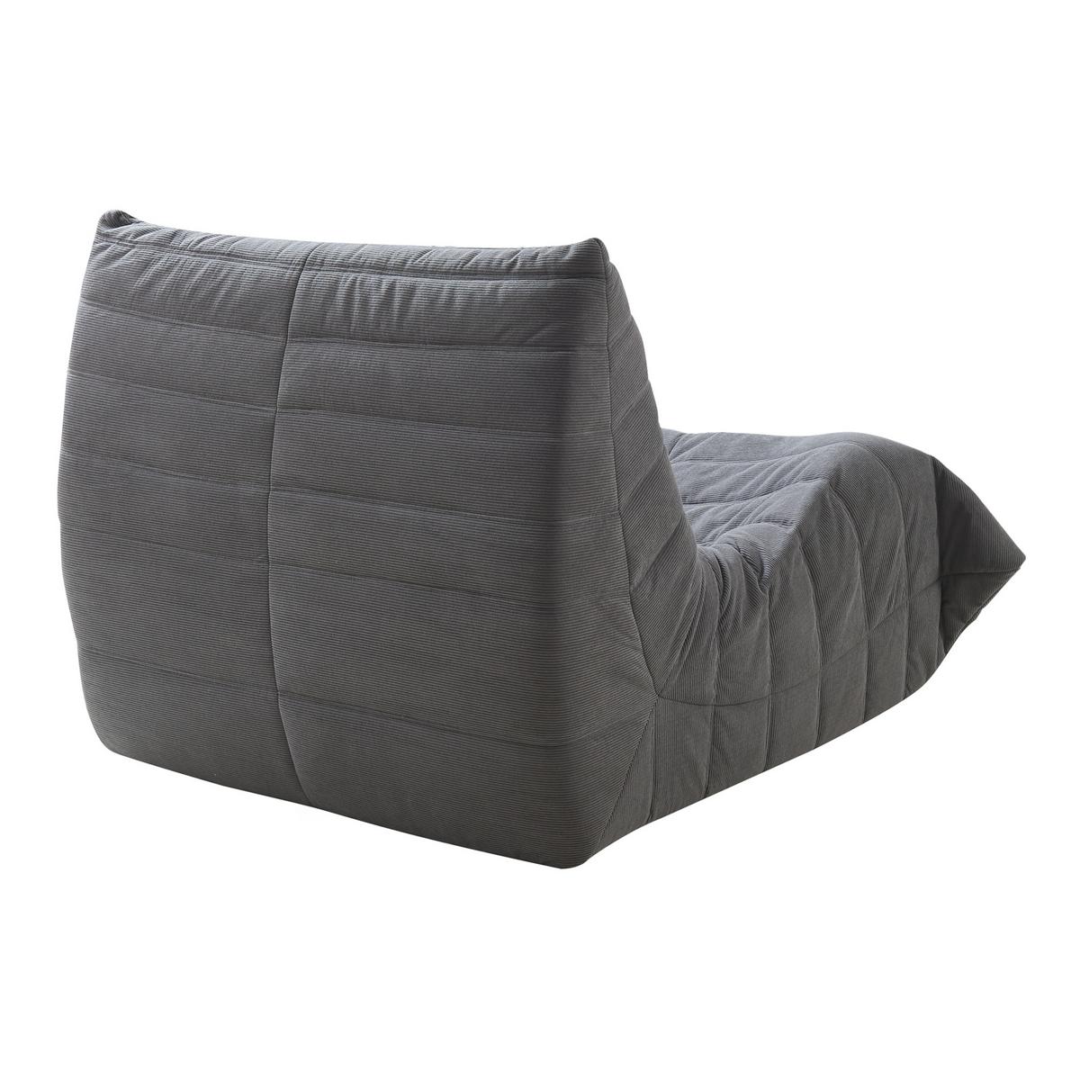 BODENSESSEL Kodsø - Grau, Textil (90/75/100cm) - [en.casa]