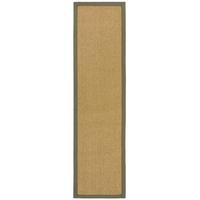 OUTDOORTEPPICH Waschbar KEER, mit Bordüre, Natur-Grün, 60 x 230 cm - Beige, Textil (60/230cm) - KADIMA DESIGN