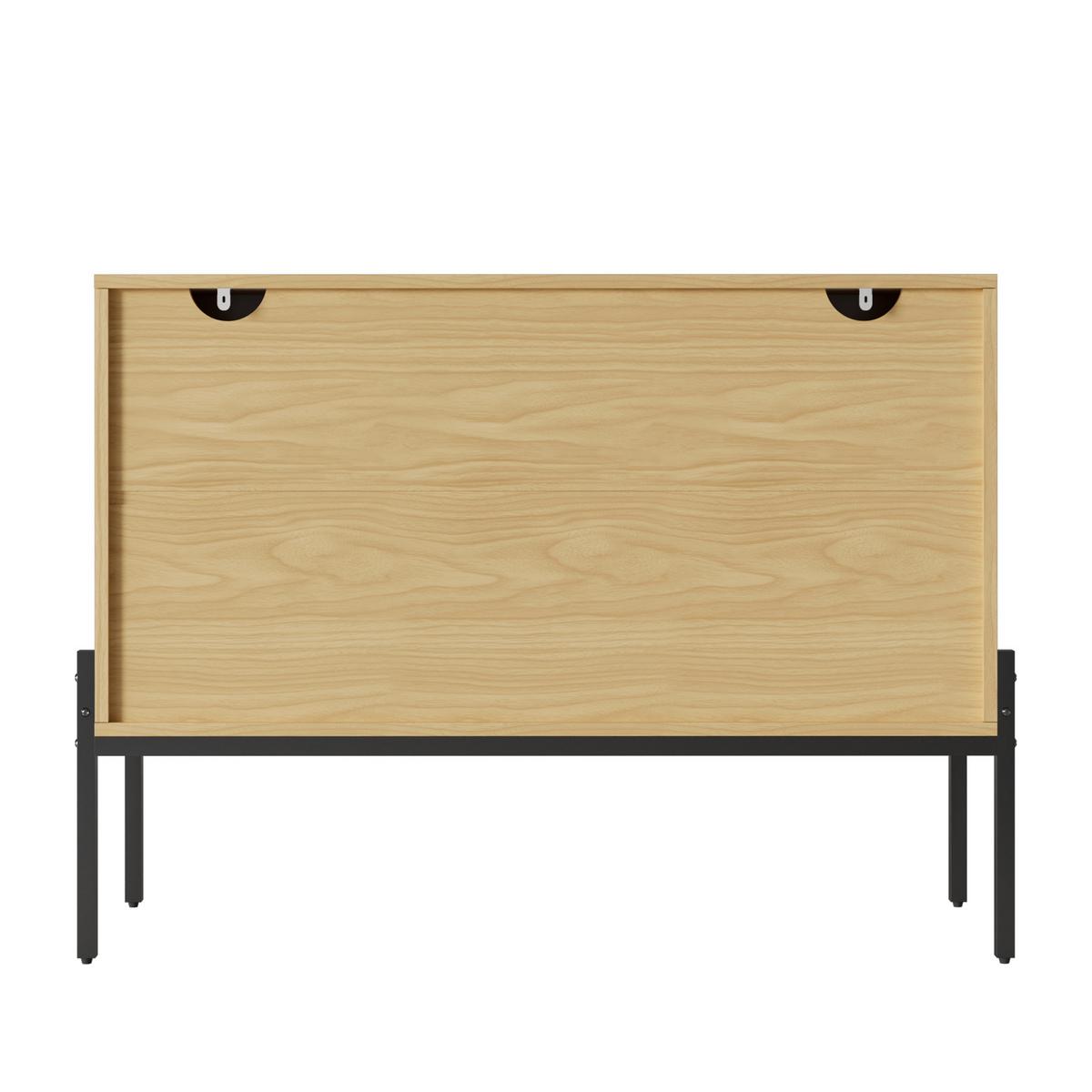 SIDEBOARD 100cm mit Bogendesign, 2 Türen, Metallbeine - Naturfarben, Holzwerkstoff (100/75/40cm) - Urban Meuble