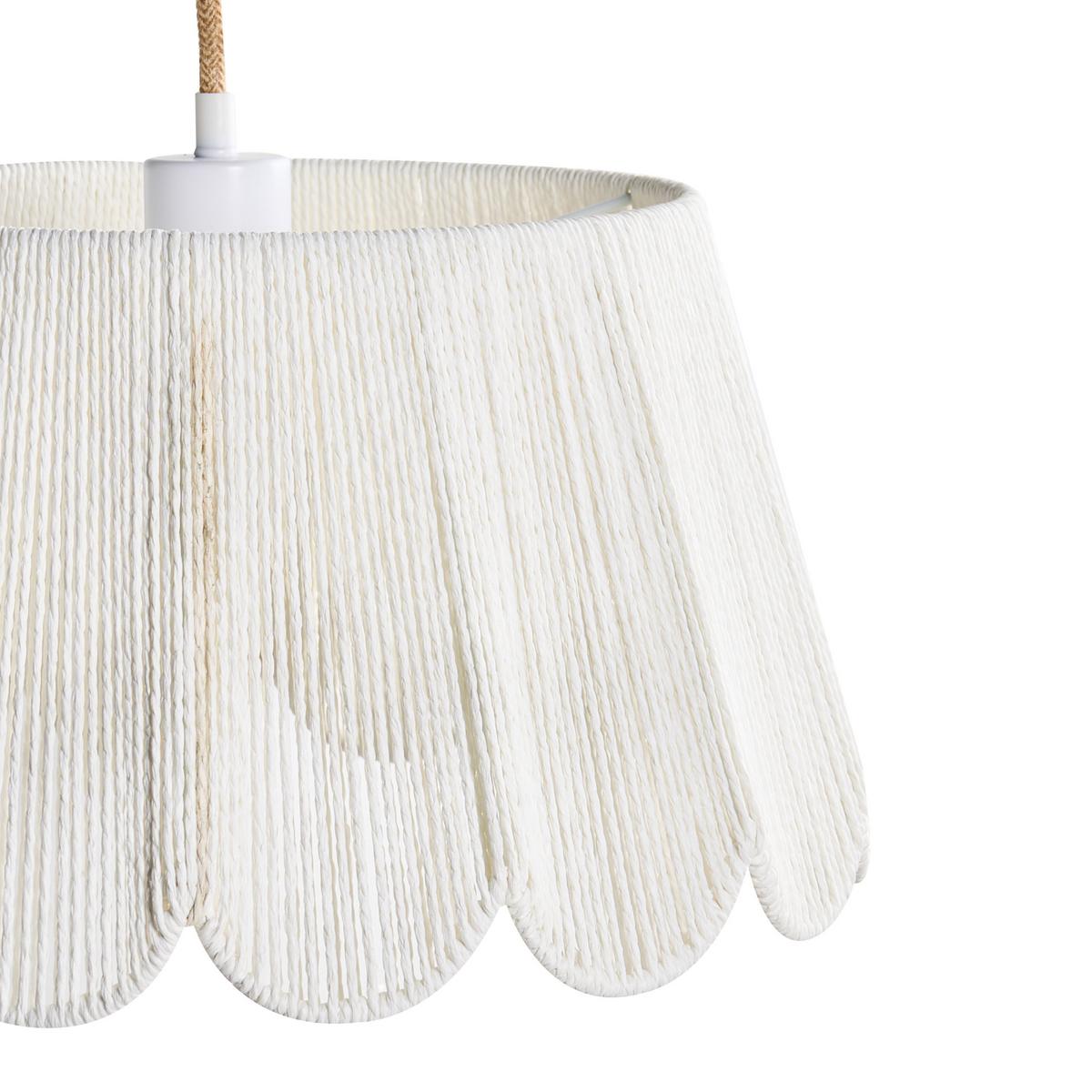 HÄNGELEUCHTE Beige Sebakwe - Beige, Papier (40/40/178cm) - Beliani