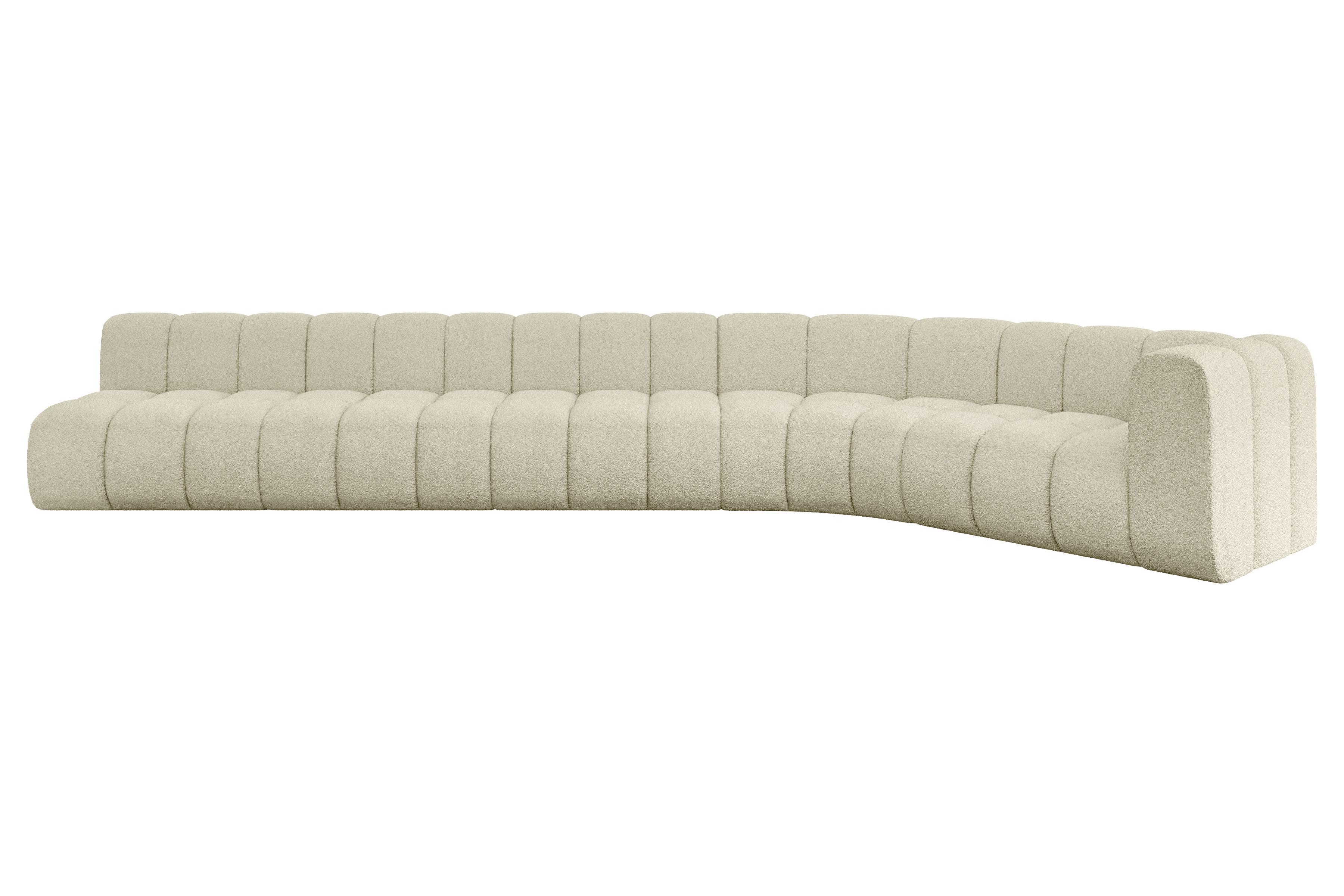 ECKSOFA modulares Sofa Karex-L3 - 490x194x70 cm Beige - Beige, Holzwerkstoff/Textil (490/194cm) - ALTDECOR