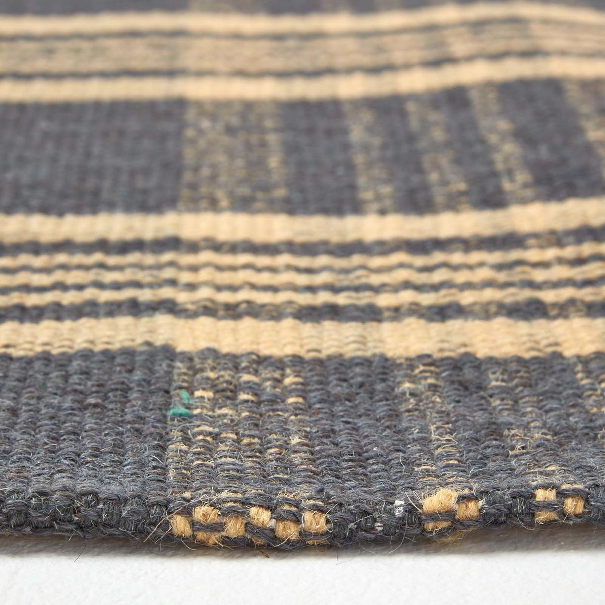 HANDWEBTEPPICH-LÄUFER Douglas kariert 66/200 cm - Grau, Textil (66/200cm) - Homescapes