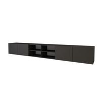 LOWBOARD ELIO-W 3x100x40x40 cm - Schwarz - Schwarz, Holzwerkstoff (300/40/40cm) - ALTDECOR