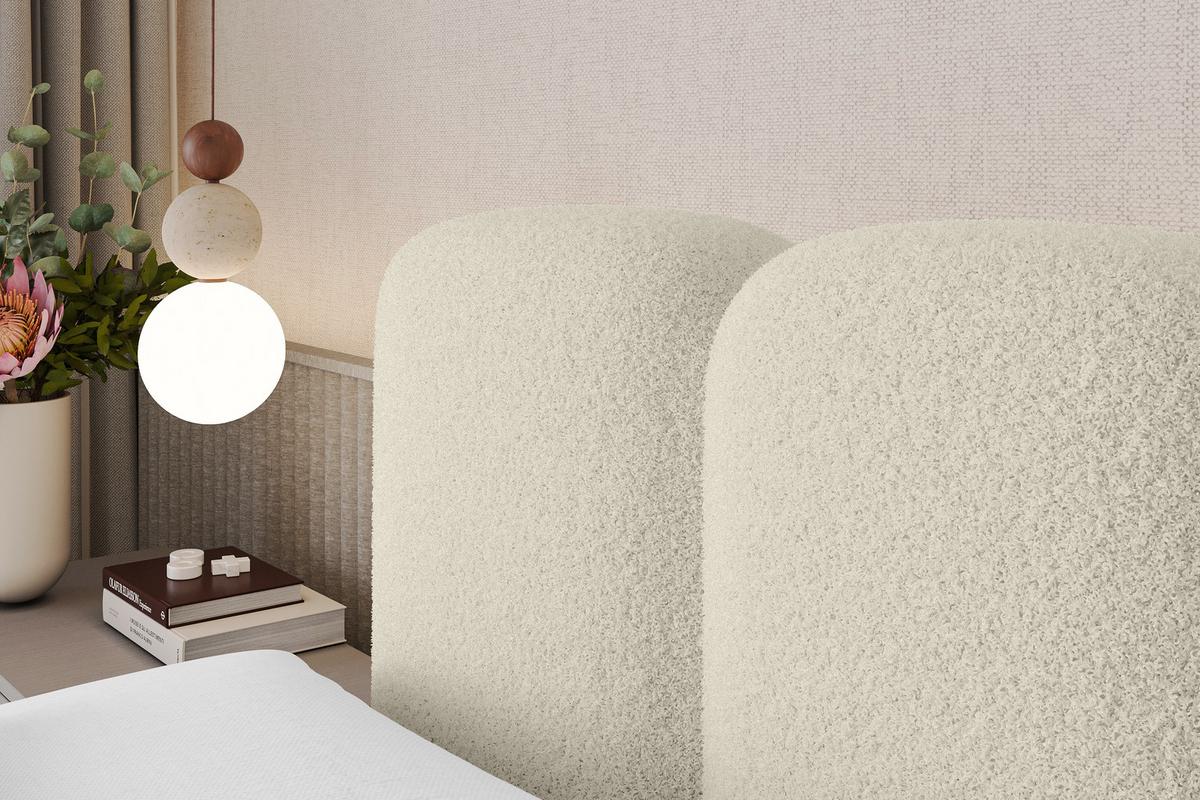 BOXBETT mit Matratze H3|H4 und Lattenrost - NINA-Z KING - 200x200 cm Quelle - Beige - Sandfarben, Holzwerkstoff (200/200cm) - ALTDECOR