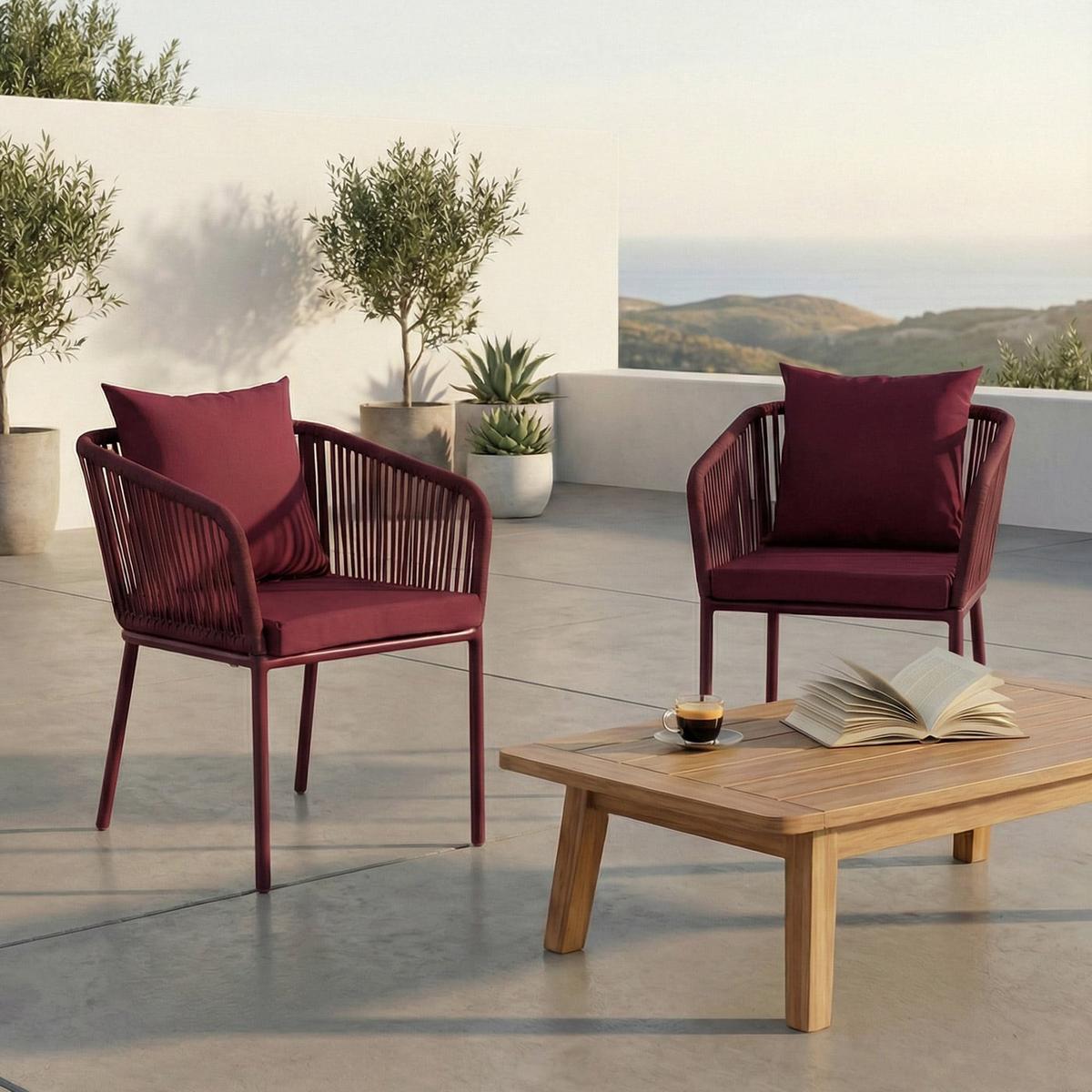 GARTENSTUHL Bordeaux - Bordeaux, Textil (55/75/55cm) - MCW