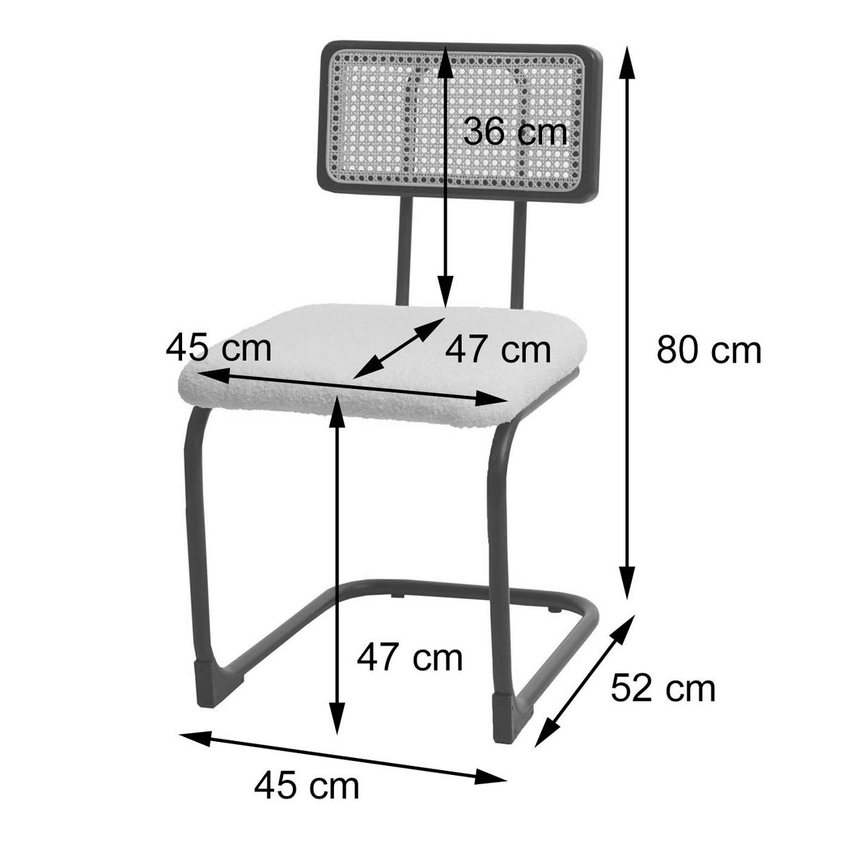 FREISCHWINGER-STUHL Braun, Schwarz - Schwarz/Braun, Holz (45/80/52cm) - MCW
