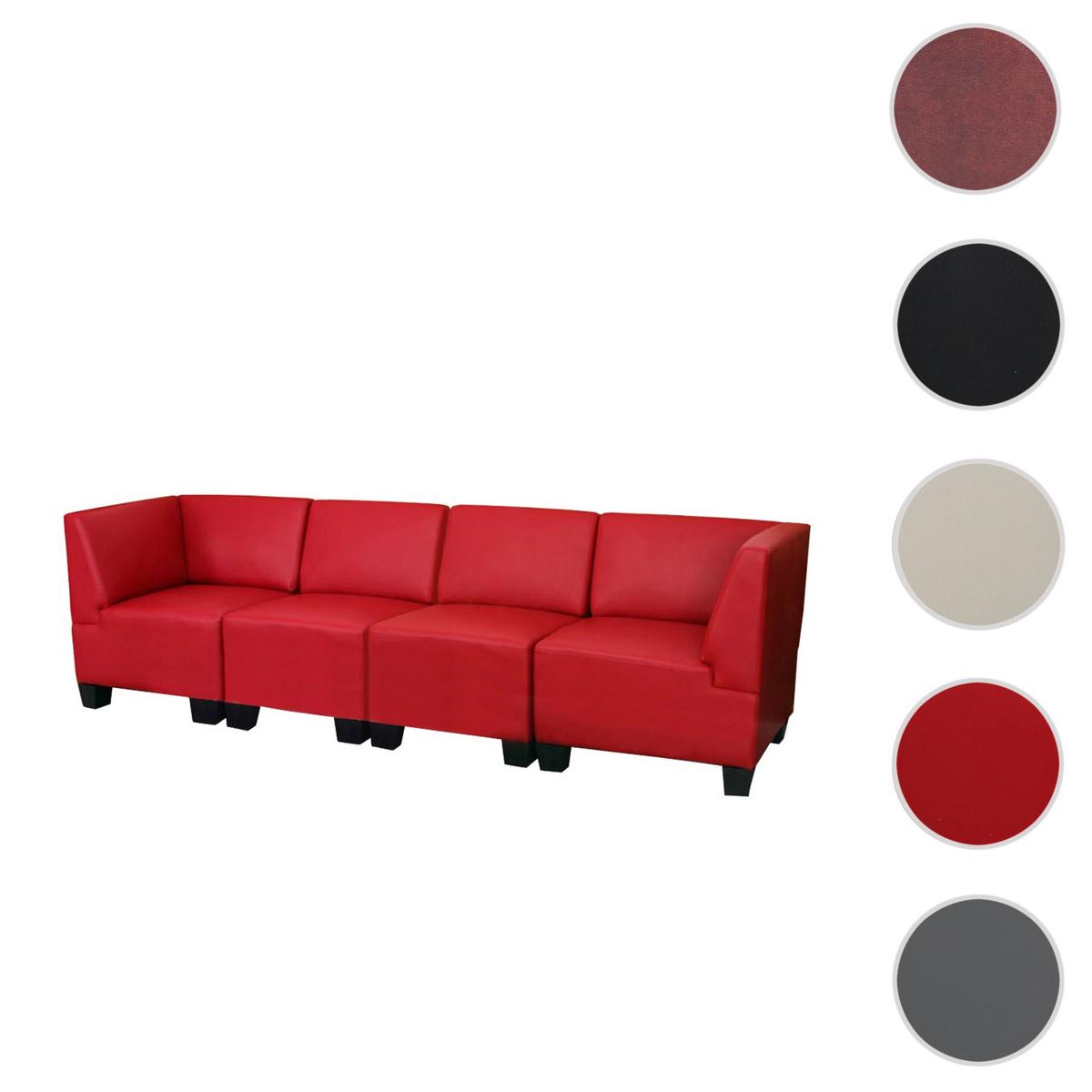 4-SITZER Rot - Rot, Textil (258/76/72cm) - MCW