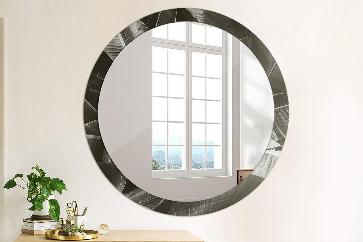 SPIEGEL Rund Ø 100 cm mit Aufdruck - Grau, Glas (100/100/0.4cm) - Wallfluent