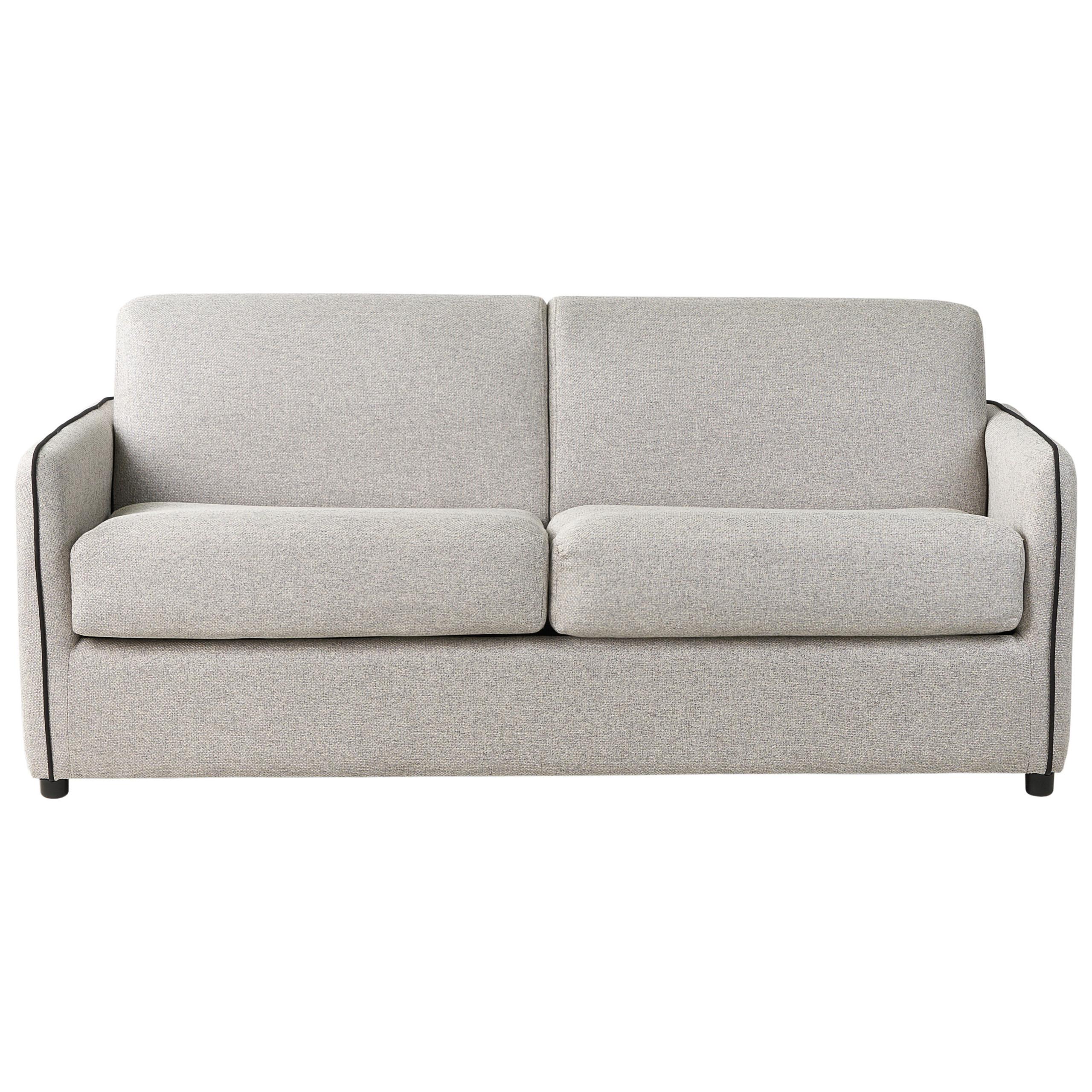 SCHLAFSOFA 2-Sitzer Stoff Hellgrau Ishoj - Hellgrau/Grau, Textil (176/80/96cm) - Beliani