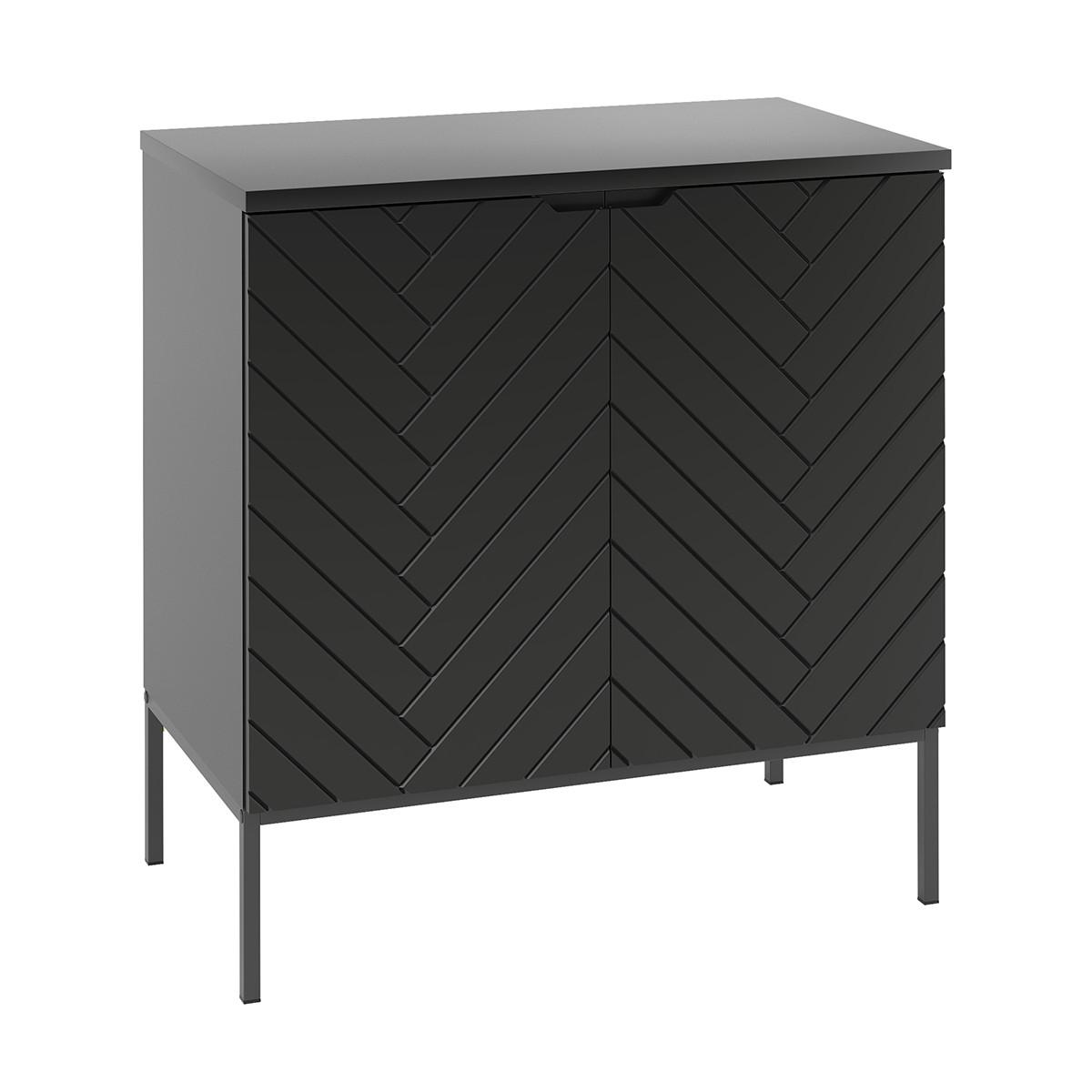 WASCHTISCHUNTERSCHRANK 80.6cm Daria Schwarz - Schwarz, Holzwerkstoff (80.6/84.2/46.5cm) - Petits-meubles