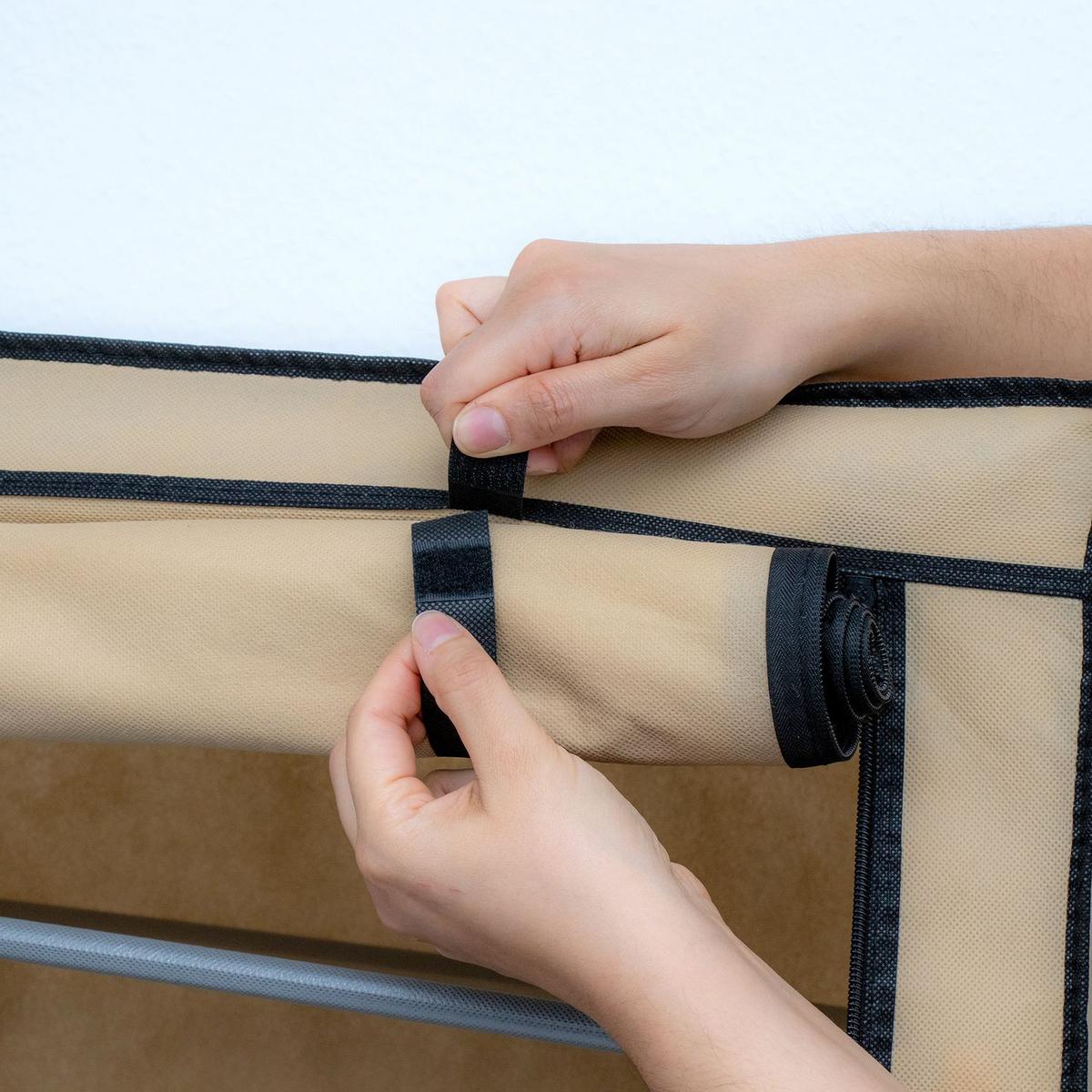 STOFFSCHRANK Faltschrank 170/58/28 cm - Beige, Textil (28/170/58cm) - Intirilife