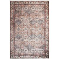 TEPPICH Waschbar HURST, mit Rautenmuster, Rot-Natur, 190 x 290 cm - Rot, Textil (290/190cm) - KADIMA DESIGN