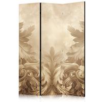 PARAVENT Einseitig Bedruckter 3-tlg 135x172 cm Barocke Ornamente - Beige, Holz/Textil (135/172/3cm) - Muralo